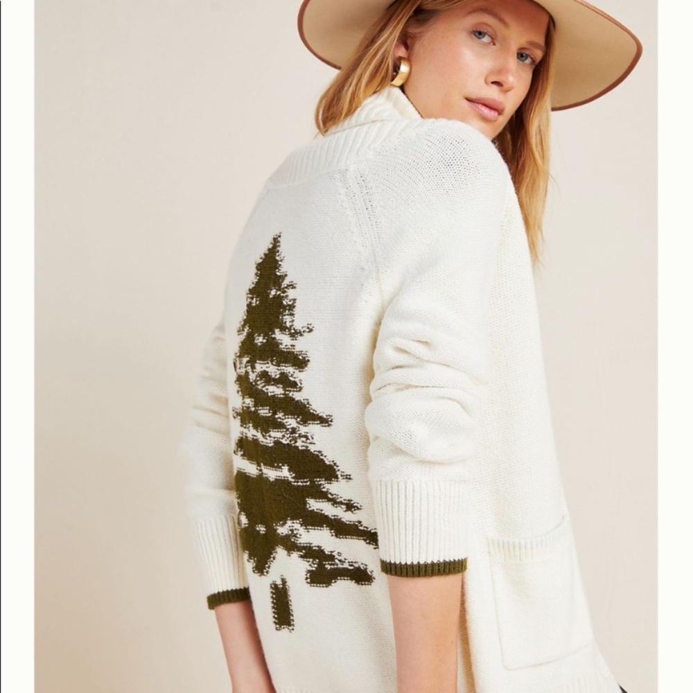 Anthropologie Christmas Cardigan